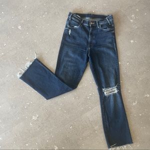 MOTHER “the Hustler” ankle fray jean